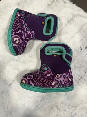 Bogs Kids Purple & Teal Neoprene Waterproof Boots